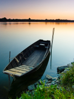 tableau decoratif, decoration, tableau decoration, tableau abstrait, paysage de vende, paysage de bretagne, paysage de mer, cadeau,  photo, lumire, fleuve, rive, angers, anjou, saumur, trlaz, saint saturnin sur loire, pont, barque, calme, srnit, bleu, rose, jaune, rouge