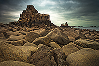 photo bretagne, photo plougrescant, photo de paysage, rocher, plage