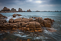 photo bretagne, photo plougrescant, photo de paysage, rocher, photo plage